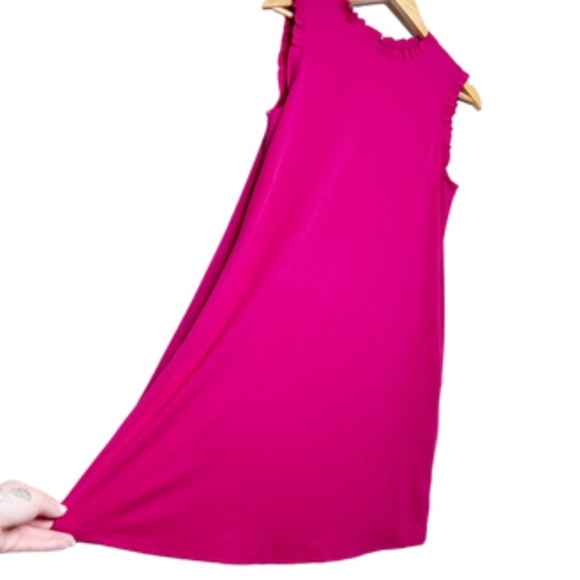 New with Tag Women's APT 9 Berry Ruffle Neck Sleeveless Mini A-Lined Party Dress - Picture 3 of 16
